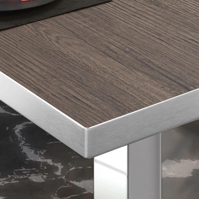 BM | Bistrobord | B:D:H 80 x 80 x 75 cm | Lett wenge / rustfritt stål | Torget BM | Bistrobord | B:D:H 80 x 80 x 75 cm | Lett wenge / rustfritt stål | Torget