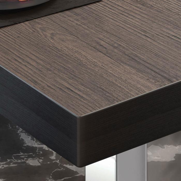 BM | Bistro salongbord | B:D:H 70 x 70 x 41 cm | Lett wenge / rustfritt stål BM | Bistro salongbord | B:D:H 70 x 70 x 41 cm | Lett wenge / rustfritt stål