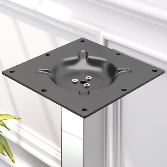BM | Bistrobord | B:D:H 70 x 70 x 77 cm | Hvit marmor/rustfritt stål | Torget