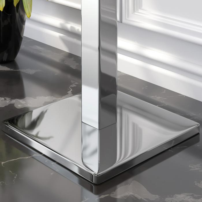BM | Bistrobord | B:D:H 70 x 70 x 77 cm | Hvit marmor/rustfritt stål | Torget