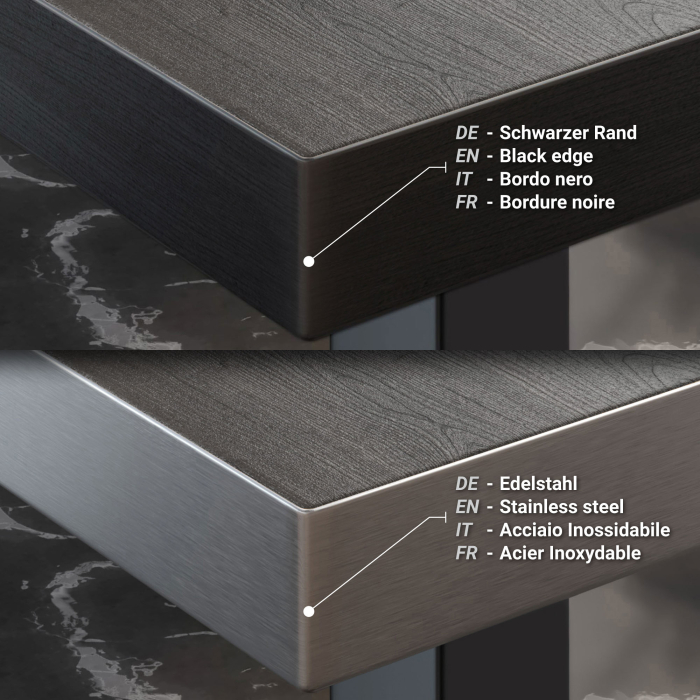 BM | Bistro Stehpult | 70 x 70 x 108 cm | Kvadratisk | Svart kant | Wenge / Sort BM | Bistro Stehpult | 70 x 70 x 108 cm | Kvadratisk | Svart kant | Wenge / Sort