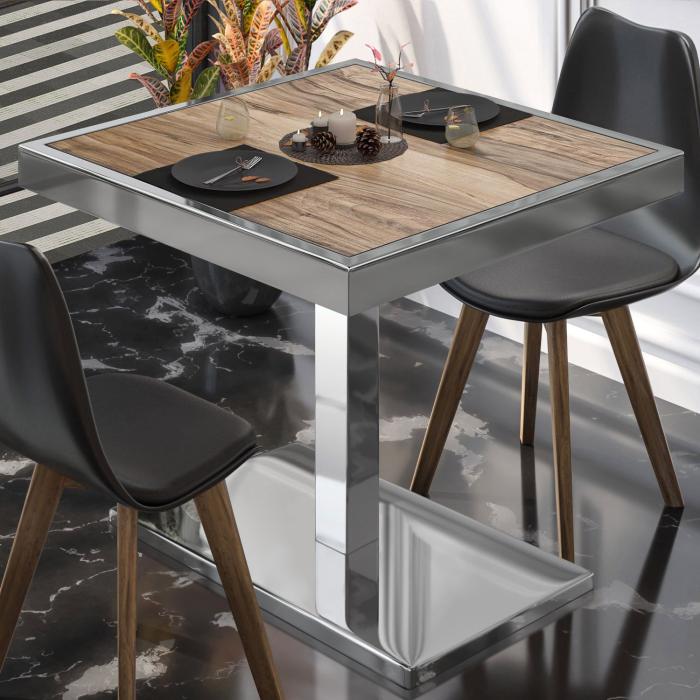 BM | Cafébord | B:D:H 80 x 80 x 77 cm | Sheesham / rustfritt stål | Torget BM | Cafébord | B:D:H 80 x 80 x 77 cm | Sheesham / rustfritt stål | Torget