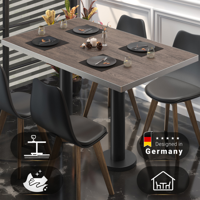 BML | Bistro dobbeltbord | 120 x 70 x 74,5 cm | Rektangulær | Lys Wenge / Svart BML | Bistro dobbeltbord | 120 x 70 x 74,5 cm | Rektangulær | Lys Wenge / Svart