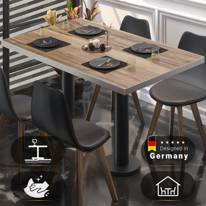 BML | Bistro dobbeltbord | 120 x 70 x 74,5 cm | Rektangulær | Sheesham / Svart BML | Bistro dobbeltbord | 120 x 70 x 74,5 cm | Rektangulær | Sheesham / Svart