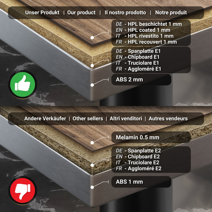 BML | Bistro dobbeltbord | 120 x 70 x 74,5 cm | Rektangulær | Sheesham / Svart BML | Bistro dobbeltbord | 120 x 70 x 74,5 cm | Rektangulær | Sheesham / Svart