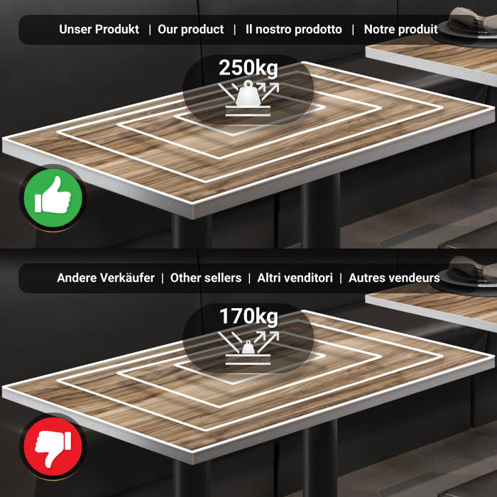 BML | Bistro dobbeltbord | 120 x 70 x 74,5 cm | Rektangulær | Sheesham / Svart BML | Bistro dobbeltbord | 120 x 70 x 74,5 cm | Rektangulær | Sheesham / Svart