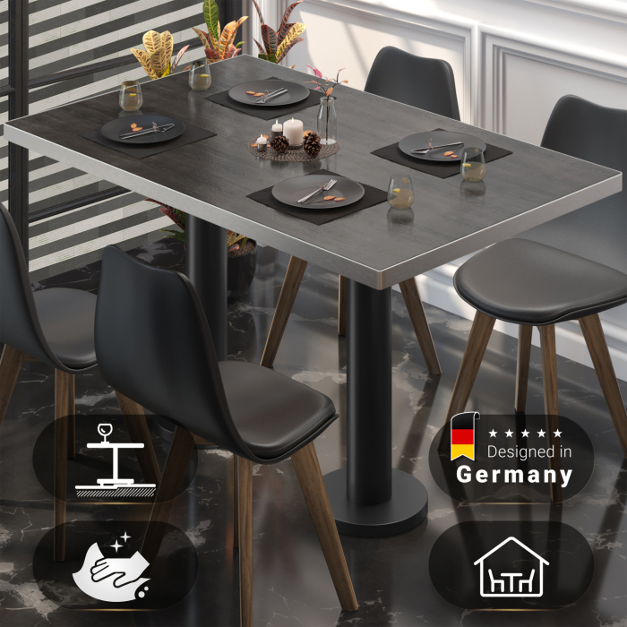 BML | Bistro dobbeltbord | 120 x 70 x 74,5 cm | Rektangulær | Wenge / Svart BML | Bistro dobbeltbord | 120 x 70 x 74,5 cm | Rektangulær | Wenge / Svart