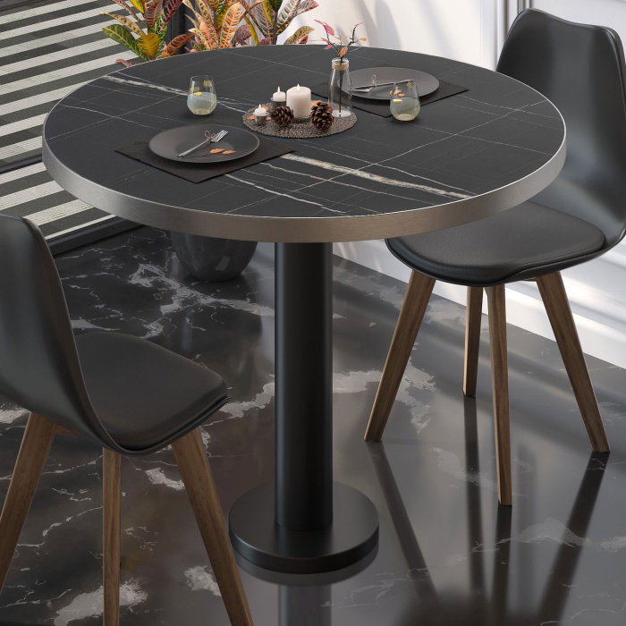 BML | Bistrobord | Ø:H 60 x 75 cm | Sort marmor / Sort | Rundt BML | Bistrobord | Ø:H 60 x 75 cm | Sort marmor / Sort | Rundt