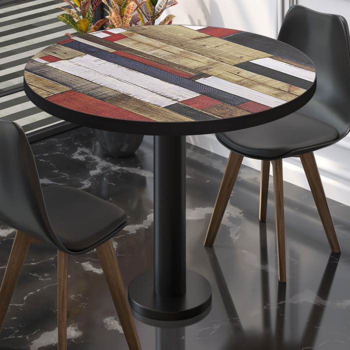 BML | Bistro-pöytä | Ø:K 70 x 75 cm | Vintage värikäs / Musta | Pyöreä | Pyöreä BML | Bistro-pöytä | Ø:K 70 x 75 cm | Vintage värikäs / Musta | Pyöreä | Pyöreä