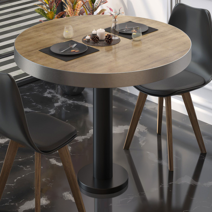 BML | Bistrobord | Ø:H 70 x 77 cm | Eik / Sort | Rundt BML | Bistrobord | Ø:H 70 x 77 cm | Eik / Sort | Rundt