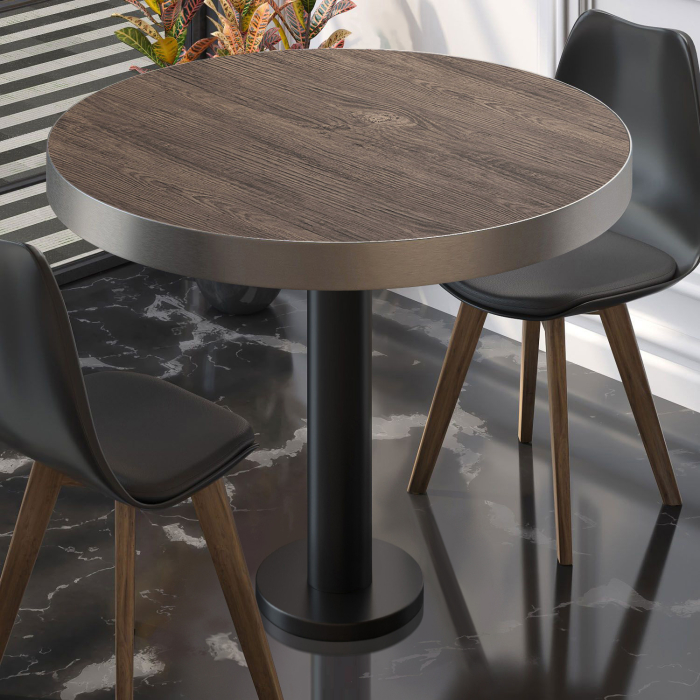 BML | Bistrobord | Ø:H 70 x 77 cm | Lys Wenge / Svart | Rundt BML | Bistrobord | Ø:H 70 x 77 cm | Lys Wenge / Svart | Rundt