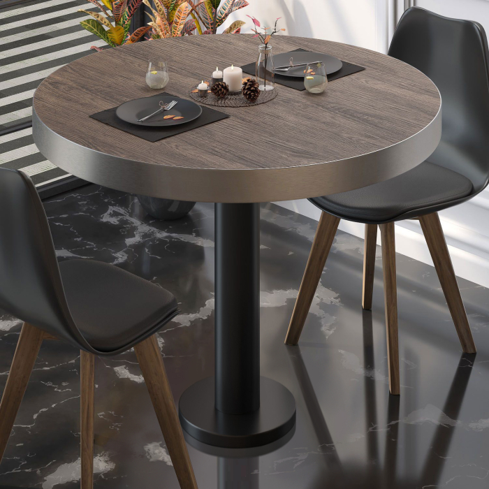 BML | Bistrobord | Ø:H 70 x 77 cm | Lys Wenge / Svart | Rundt BML | Bistrobord | Ø:H 70 x 77 cm | Lys Wenge / Svart | Rundt