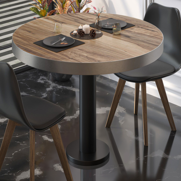 BML | Bistrobord | Ø:H 70 x 77 cm | Sheesham / Svart | Rundt BML | Bistrobord | Ø:H 70 x 77 cm | Sheesham / Svart | Rundt