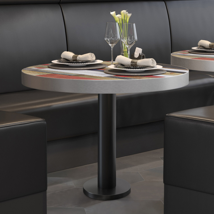 BML | Bistro table | Ø:H 70 x 77 cm | Vintage Colourful / Black | Round BML | Bistro table | Ø:H 70 x 77 cm | Vintage Colourful / Black | Round