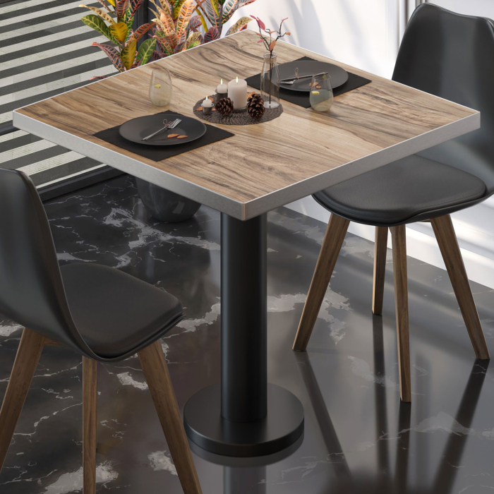 BML | Bistrobord | 70 x 70 x 74,5 cm | Firkantet | Sheesham / Svart