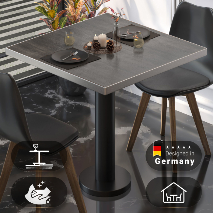 BML | Bistrobord | 70 x 70 x 74,5 cm | Firkantet | Wenge / Svart BML | Bistrobord | 70 x 70 x 74,5 cm | Firkantet | Wenge / Svart