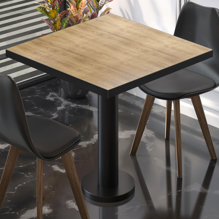 BML | Bistrobord | 70 x 70 x 74,5 cm | Firkantet | Eik / Sort