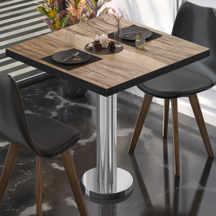 BML | Bistrobord | 70 x 70 x 74,5 cm | Firkantet | Sheesham / rustfritt stål BML | Bistrobord | 70 x 70 x 74,5 cm | Firkantet | Sheesham / rustfritt stål