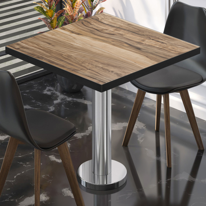 BML | Bistrobord | 70 x 70 x 74,5 cm | Firkantet | Sheesham / rustfritt stål BML | Bistrobord | 70 x 70 x 74,5 cm | Firkantet | Sheesham / rustfritt stål