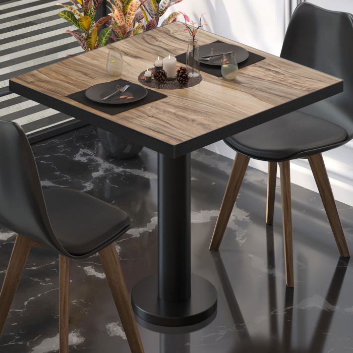 BML | Bistrobord | 70 x 70 x 74,5 cm | Firkantet | Sheesham / Svart