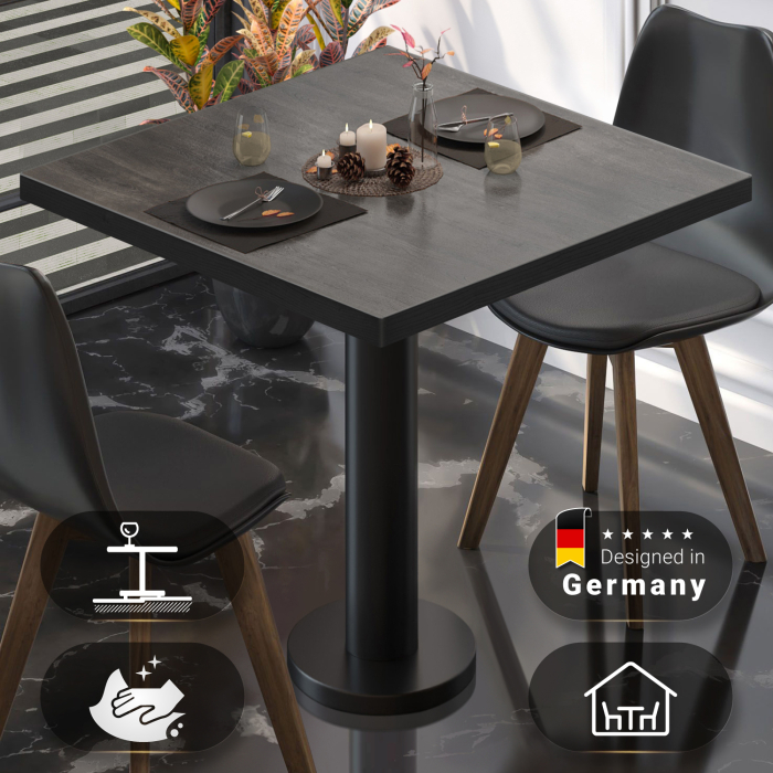 BML | Bistrobord | 70 x 70 x 74,5 cm | Firkantet | Wenge / Svart