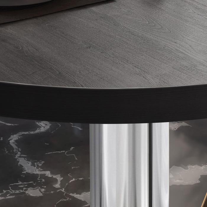 BML | Bistrobord | Ø:H 70 x 75 cm | Wenge / rustfritt stål | Rundt BML | Bistrobord | Ø:H 70 x 75 cm | Wenge / rustfritt stål | Rundt