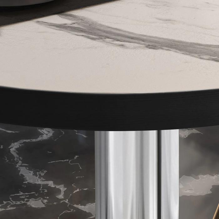 BML | Bistrobord | Ø:H 60 x 75 cm | Hvid marmor / rustfrit stål | Rundt BML | Bistrobord | Ø:H 60 x 75 cm | Hvid marmor / rustfrit stål | Rundt