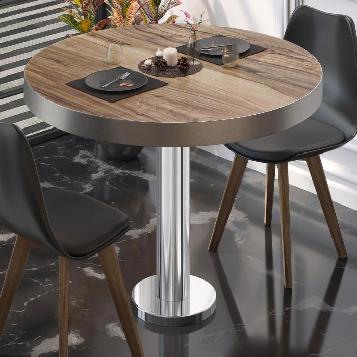 BML | Bistrobord | Ø:H 60 x 77 cm | Sheesham / rustfrit stål | Rundt BML | Bistrobord | Ø:H 60 x 77 cm | Sheesham / rustfrit stål | Rundt