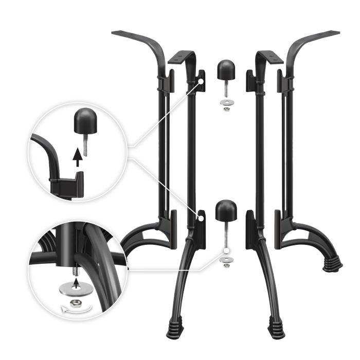 BMLG | Bistro Tisch | 70 x 70 x 75 cm | Quadratisch | Schwarzer Rand | Schwarz Marmor / Schwarz BMLG | Bistro Tisch | 70 x 70 x 75 cm | Quadratisch | Schwarzer Rand | Schwarz Marmor / Schwarz