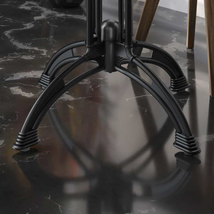 BMLG | Bistro Tisch | 70 x 70 x 75 cm | Quadratisch | Schwarzer Rand | Schwarz Marmor / Schwarz BMLG | Bistro Tisch | 70 x 70 x 75 cm | Quadratisch | Schwarzer Rand | Schwarz Marmor / Schwarz