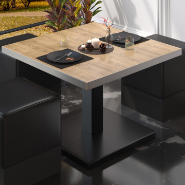 BM | Bistro lounge table | W:D:H 70 x 70 x 41 cm | oak / black