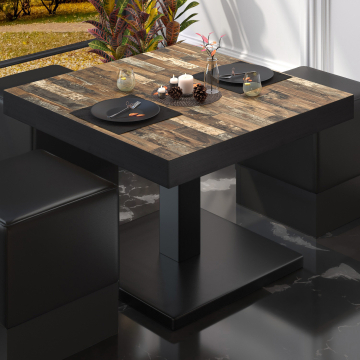 BM | Bistro-loungebord | B:D:H 60 x 60 x 41 cm | Vintage Old / Sort