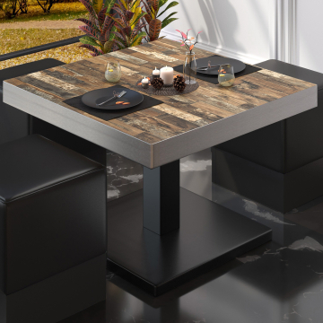 BM | Bistro Loungetisch | B:T:H 60 x 60 x 41 cm | Vintage Old / Schwarz