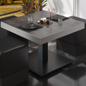 BM | Bistro Loungetisch | B:T:H 60 x 60 x 41 cm | Wenge / Schwarz