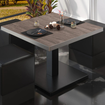 BM | Bistro-oleskelupöytä | K:S:H 70 x 70 x 41 cm | Vaalea Wenge / Musta
