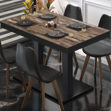 BM | Bistro-pöytä | K:S:H 120 x 70 x 77 cm | Vintage Old / Musta | Suorakulmainen | Suorakulmainen