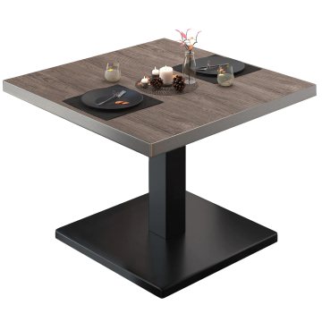 BM | Bistro salongbord | B:D:H 70 x 70 x 41 cm | Lys Wenge / Svart
