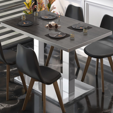 BM | Bistro table | W:D:H 110 x 60 x 75 cm | Wenge / stainless steel | Rectangular