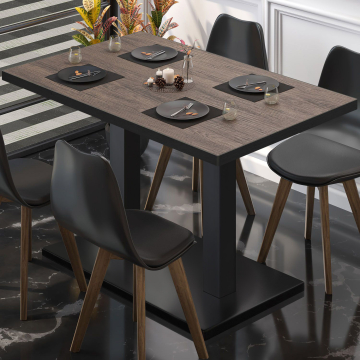 BM | Bistrobord | B:D:H 130 x 80 x 75 cm | Ljus Wenge / Svart | Rektangulärt
