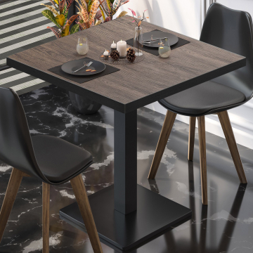 BM | Bistrobord | B:D:H 70 x 70 x 75 cm | Lys Wenge / Svart | Torget