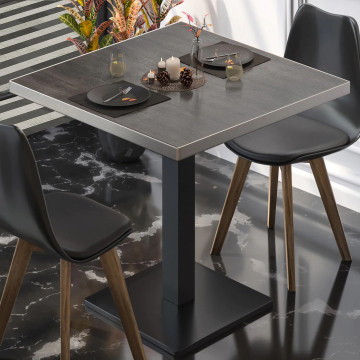 BM | Mesa bistro | An:Pr:Al 70 x 70 x 75 cm | Wenge / Negro | Cuadrada
