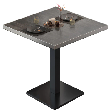 BM | Mesa bistro | An:Pr:Al 70 x 70 x 75 cm | Wenge / Negro | Cuadrada