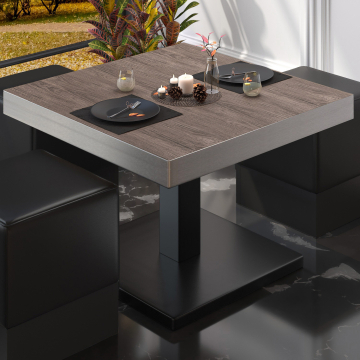 BM | Mesa bistro lounge | An:Pr:Al 60 x 60 x 41 cm | Wenge claro / Negro