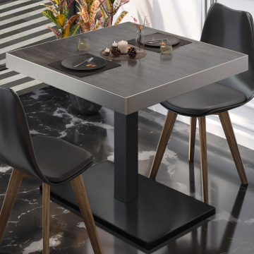 BM | Mesa para cafetería | An:Pr:Al 80 x 80 x 77 cm | Wenge / Negro | Cuadrado