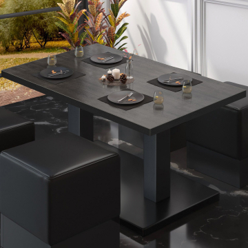 BM | Tavolo lounge Bistro | L:P:H 130 x 80 x 41 cm | Wengé / Nero