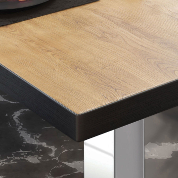 Mesa Bistro BM | 50x50xH77cm | Roble/Acero inoxidable
