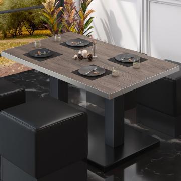 BM | Tavolo lounge Bistro | L:P:H 130 x 80 x 41 cm | Wengé chiaro / Nero