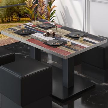 BM | Tavolo da salotto Bistro | L:P:H 130 x 80 x 41 cm | Vintage colorato / Nero