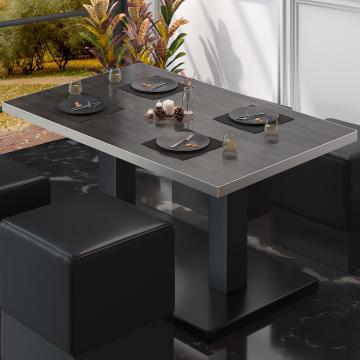 BM | Tavolo lounge Bistro | L:P:H 130 x 80 x 41 cm | Wengé / Nero
