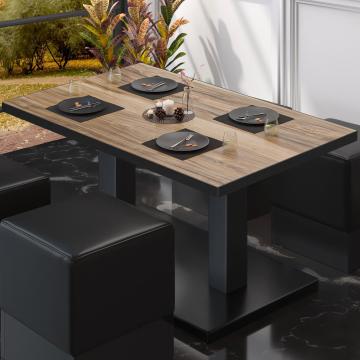 BM | Tavolo da salotto Bistro | L:P:H 130 x 80 x 41 cm | Sheesham / Nero